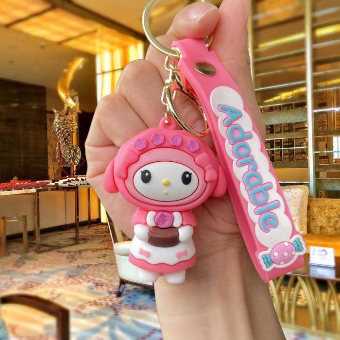 Wholesale Silicone Cartoon Doll Keychain JDC-KC-MingT112