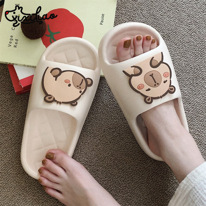 Wholesale  capybara eva soft bottom sandals  casual home slippers