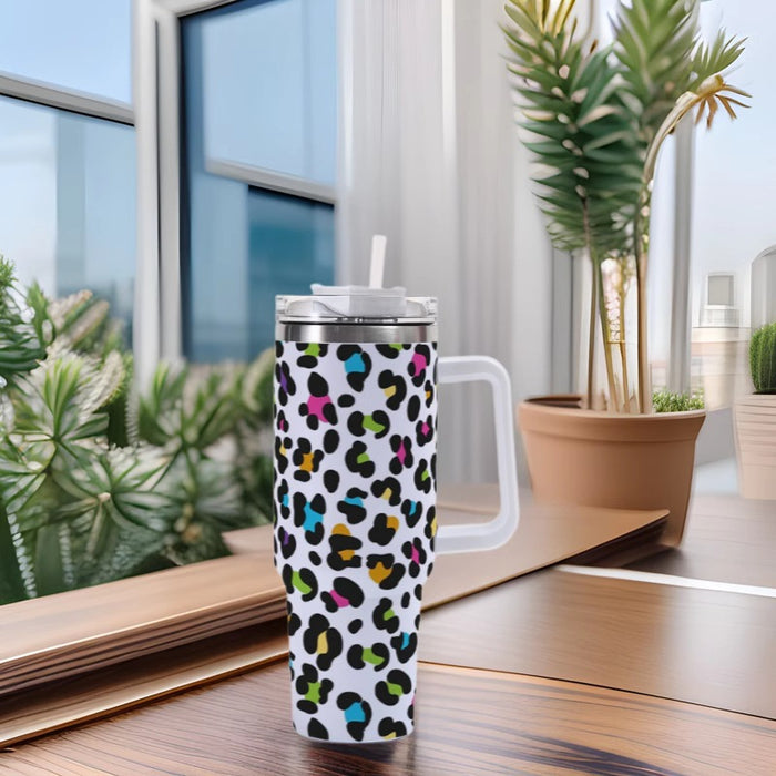 Wholesale  Animal Print Series Personalized Pattern Printing 40oz Car Cup Stainless Steel Large Capacity Ice Cup
