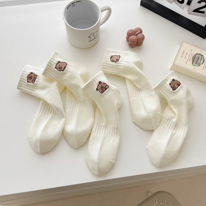 Wholesale Socks, mid tube socks, cotton socks, sweat absorbing sports cotton socks, embroidery