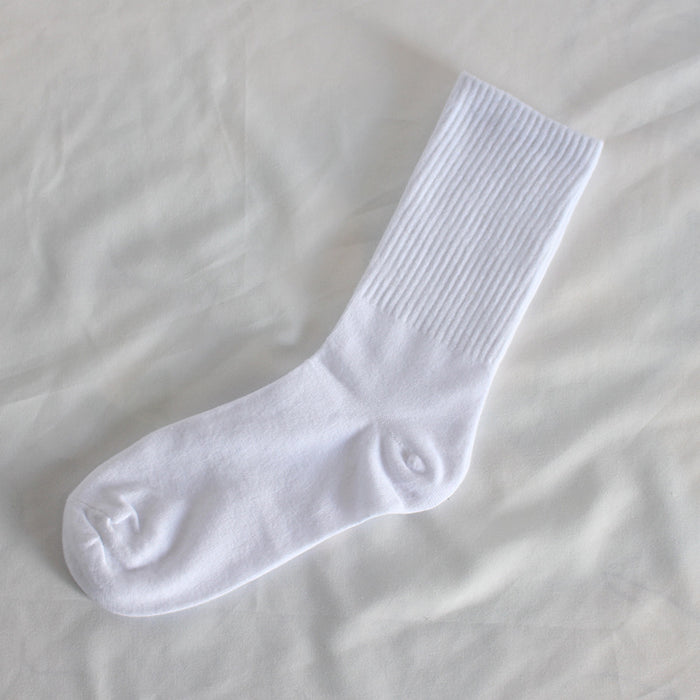 Wholesale High elastic calf socks, running sports socks, plus size solid color mid tube socks