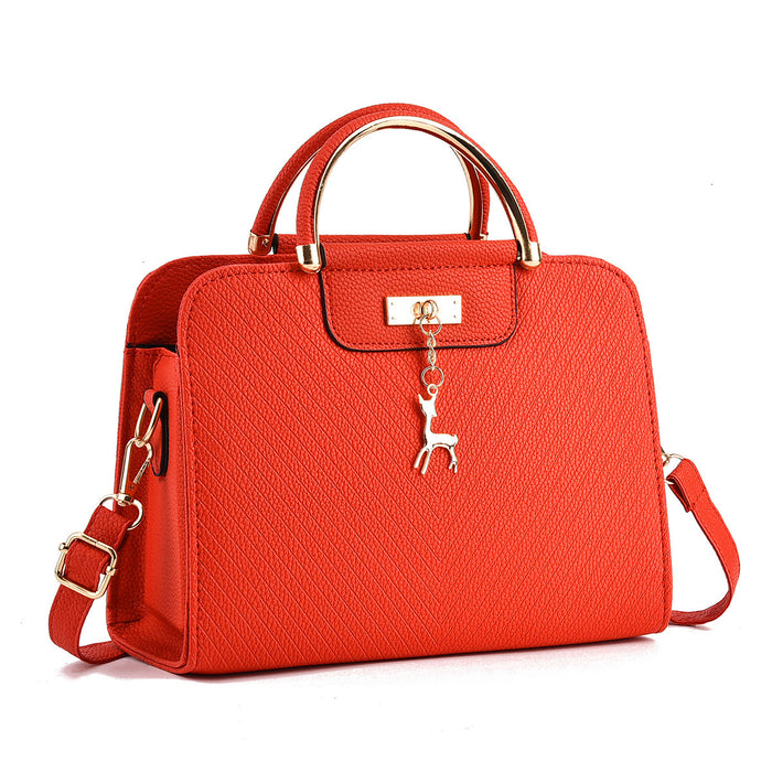 Wholesale Fashion PU Embossed Crossbody Bag Wine Red Medium Square Gift Resale