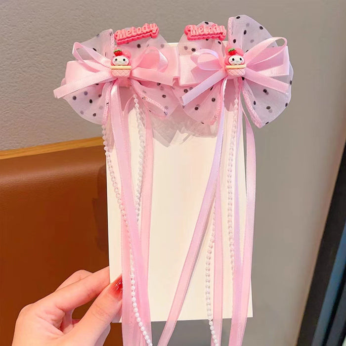 Wholesale cartoon hairpin bow ribbon tassel hairpin headdress cute
