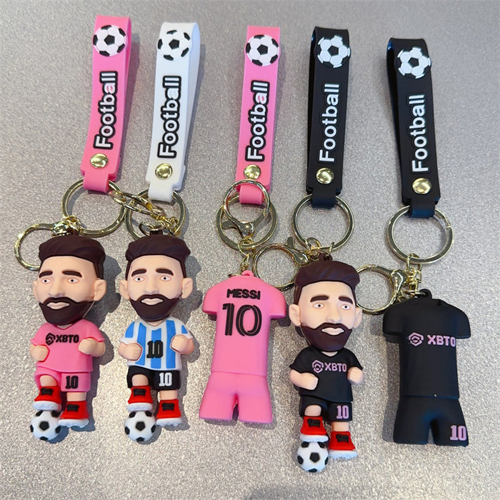 Wholesale Cartoon Football Superstar 3D Doll Keychain JDC-KC-YueW004