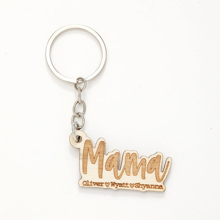 Wholesale Wooden Keychain Mother's Day JDC-KC-YiTian003