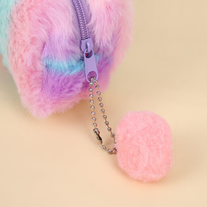 Wholesale Creative Gradient Plush Octagonal Pencil Case