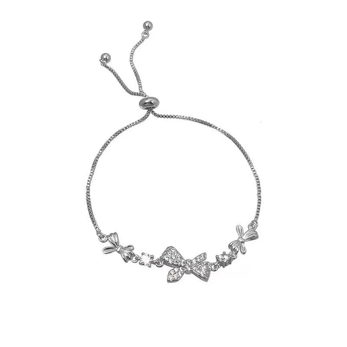 Wholesale Zircon bow bracelet, niche, light luxury temperament, high-end jewelry
