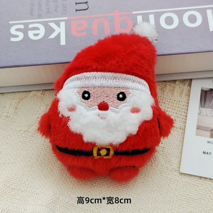 Wholesale Christmas Plush Brooch Cute Bag Charm Keychain Pendant for Party Gift Boutique MOQ≥3