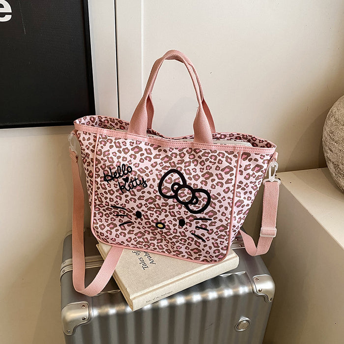 Wholesale Cute cartoon leopard print large capacity shoulder bag
