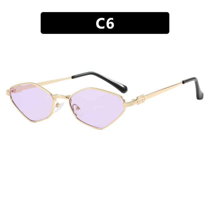 Wholesale New metal frame cat eye sunglasses, retro street photography sunglasses, sunglasses
