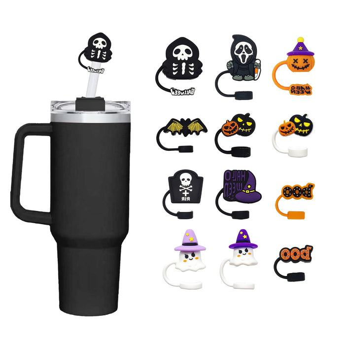 Wholesale 10pcs Food grade silicone straw plug children' s straw head set  straw cap