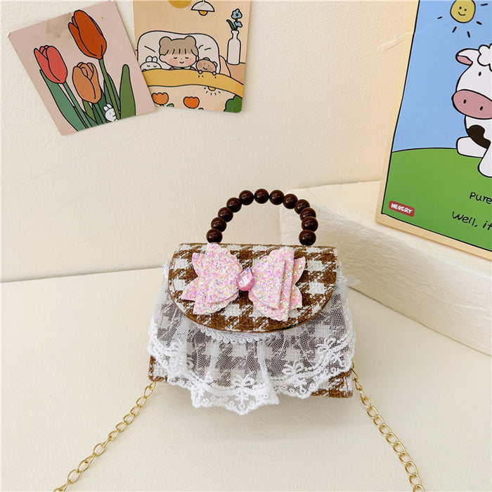 Wholesale Cotton and Linen Children's Cute Princess Chain Bag Coin Purse JDC-SD-YuanDuo094