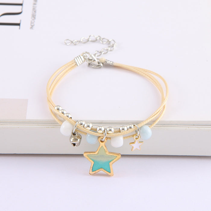 Wholesale Handmade star alloy butterfly bracelet women' s cool style couple bracelet jewelry