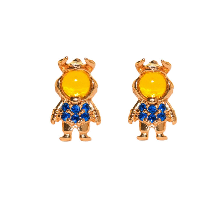 Wholesale  cartoon three-piece earrings suit zircon earrings