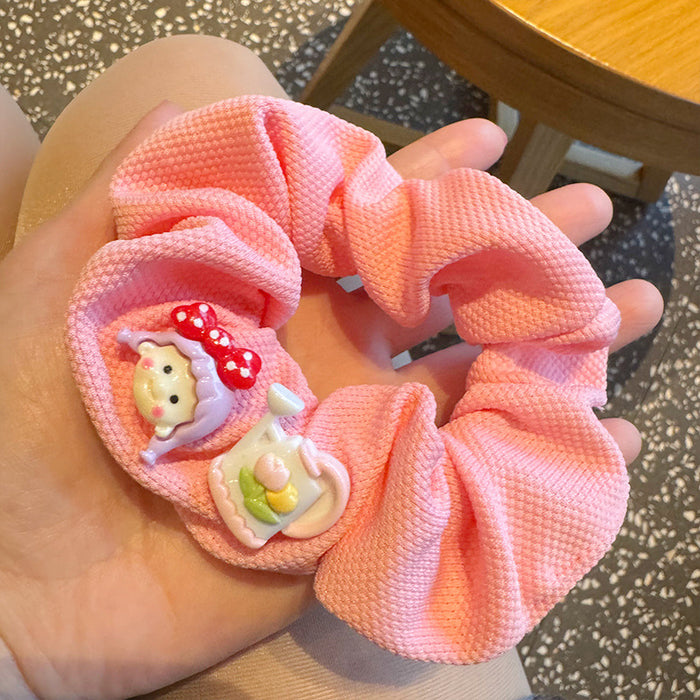 Wholesale Cartoon Cute Girl Wide Brimmed Fabric Hair Rope JDC-HS-SanHe002