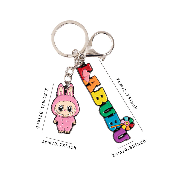 Wholesale Cartoon  Series Metal School Bag Buckle Keychain DIY Pendant Gift