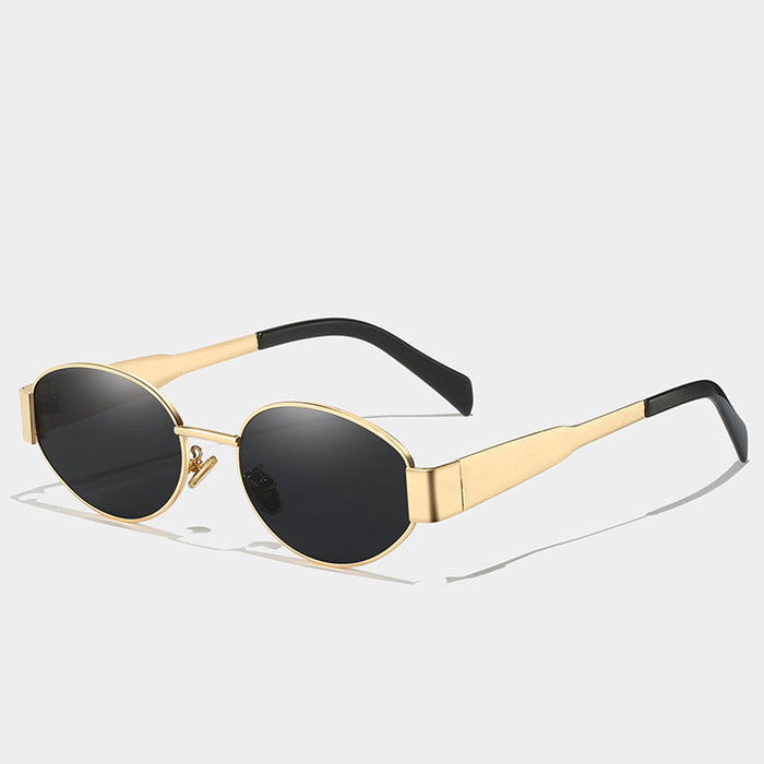 Wholesale Round frame sunglasses, high-end and fashionable, driving glasses, UV protection, photography sunglasses, decoration