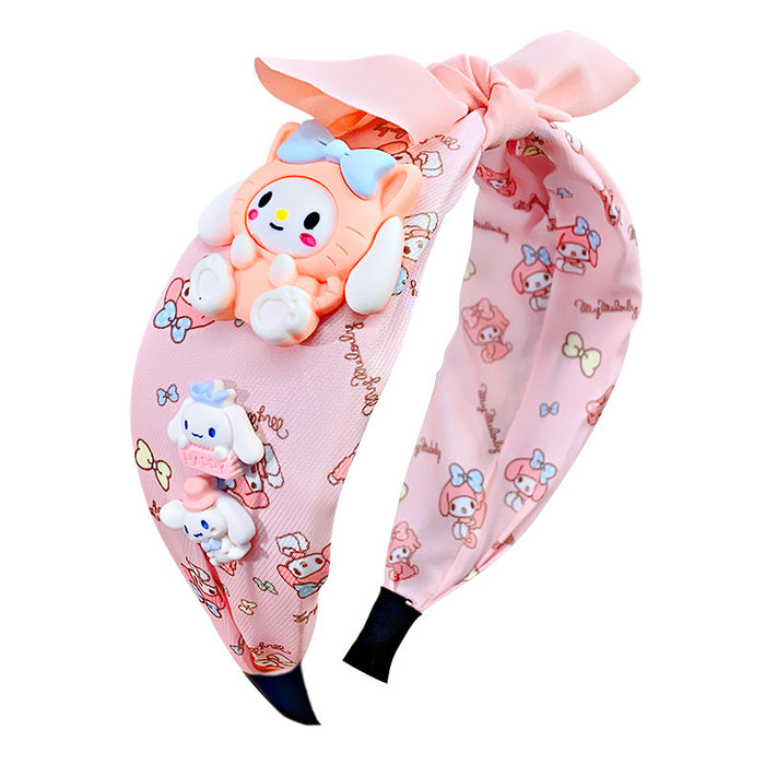 Wholesale Cute Cartoon Bow Wide Brim Fabric Headband JDC-HD-HengX002