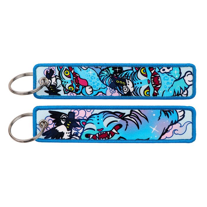 Wholesale Cartoon Anime K-POP Woven Keychain Bag Pendant Fabric Keychain