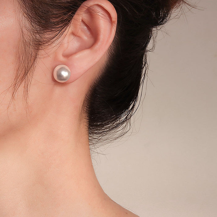 Wholesale Women S Pearl Stud Earrings Elegant White Gold Tone Design For Gift Boutique Resale And Party Wear