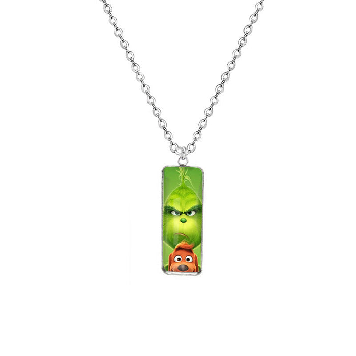 Wholesale Necklaces Alloy Glass Rectangular Animation Peripherals Cute(M) JDC-NE-XiangL003