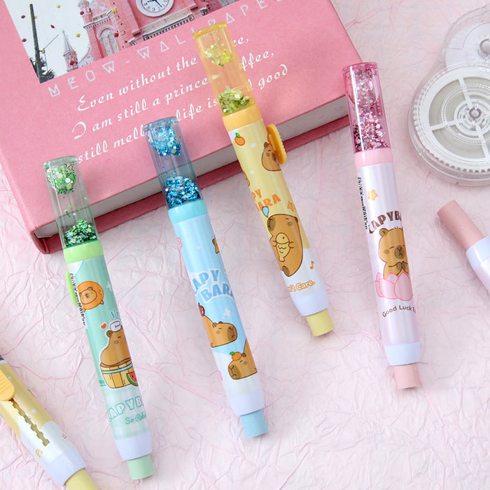 Wholesale Kapibala push-pull eraser quicksand capybara altered clean