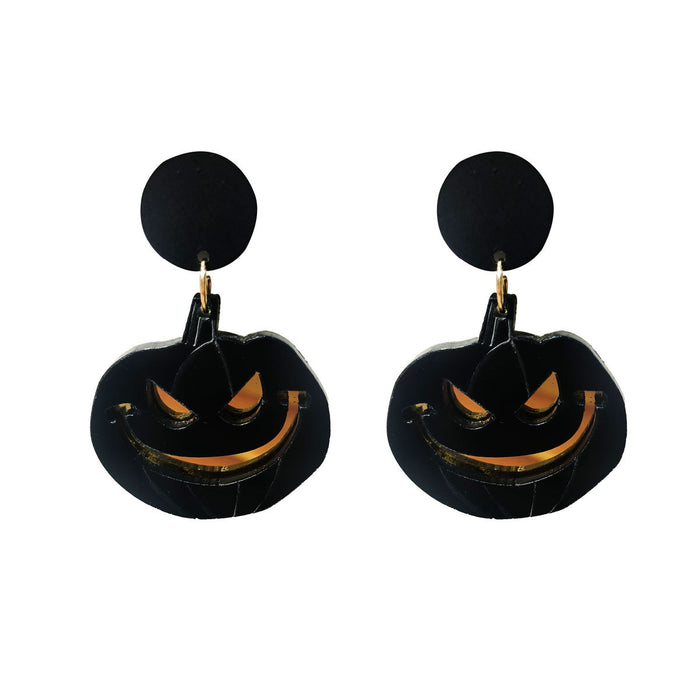 Wholesale Retro  Earrings  Pumpkin Witch Acrylic Earrings Personalized Coffin Cut Out