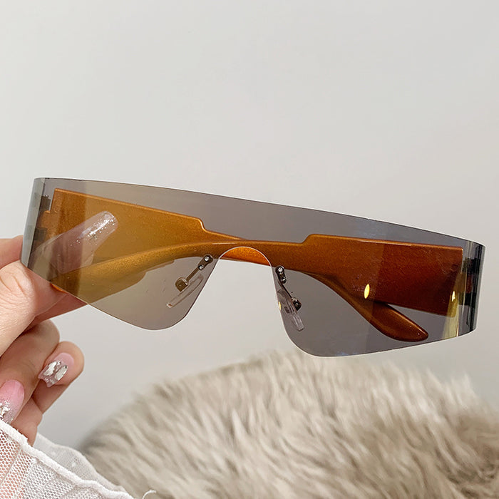 Wholesale future technology sense one-piece sunglasses special-shaped sunglasses men and women sunglasses