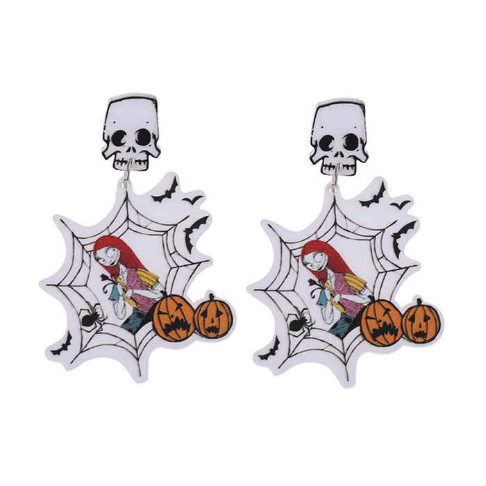 Wholesale of New Acrylic Halloween Earrings JDC-ES-CaiYun005