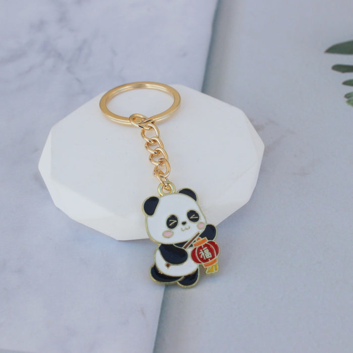 Wholesale Panda keychain  bag pendant  cartoon small gift key chain ornaments