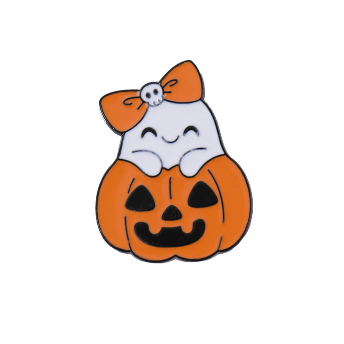 Wholesale  cartoon brooch metal decorative badge cute pumpkin ghost alloy brooch bag accessories