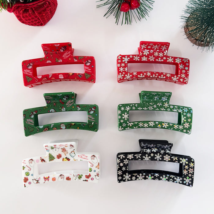 Wholesale Christmas hair clip,  reindeer snowman print,  shark clip,  cartoon hair accessory