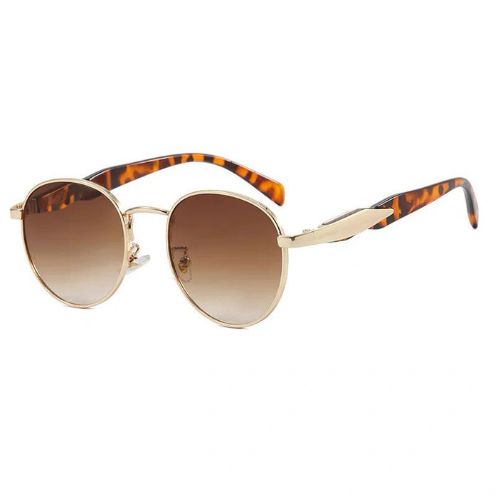 Wholesale Round Sunglasses Women's Instagram Street Metal Sunglasses Trendy Sunglasses