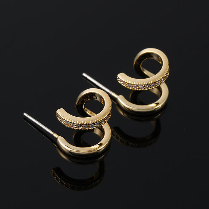 Wholesale Ear Clip Cold Style Double Ear Ring Elegant Earrings Earrings for Women