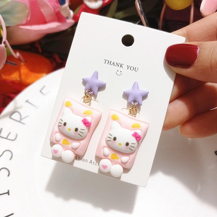 Wholesale Cute Cartoon Resin Earrings JDC-ES-Xiaox007