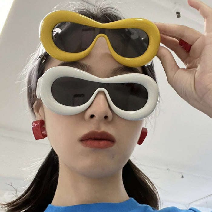 Wholesale Cute and funny one-piece sunglasses, fashionable sunglasses, sunglasses
