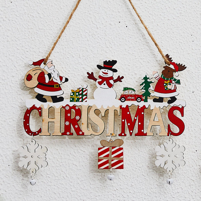 Wholesale Wooden crafts hanging signs for party Christmas decorations