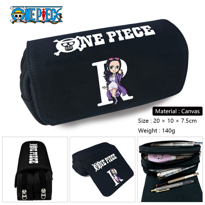 Wholesale Anime Canvas Pencil Case Multifunctional School Stationery Pouch For Students
