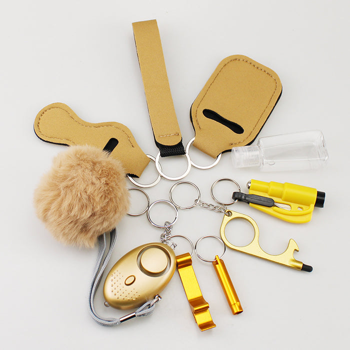 Wholesale White Neoprene 10 Piece Keychain Set Stylish Everyday Fashion Accessory