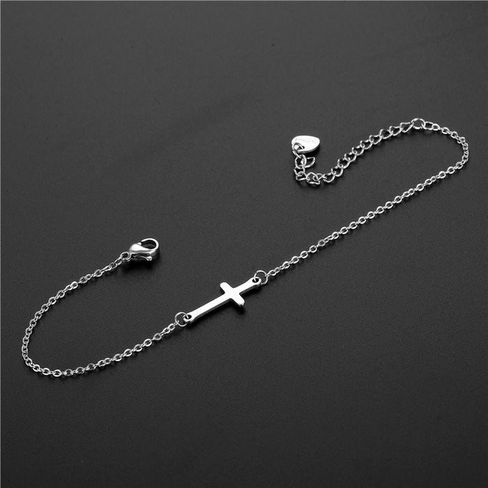 Wholesale Simple Cross Titanium Steel Bracelet JDC-BT-MingM013