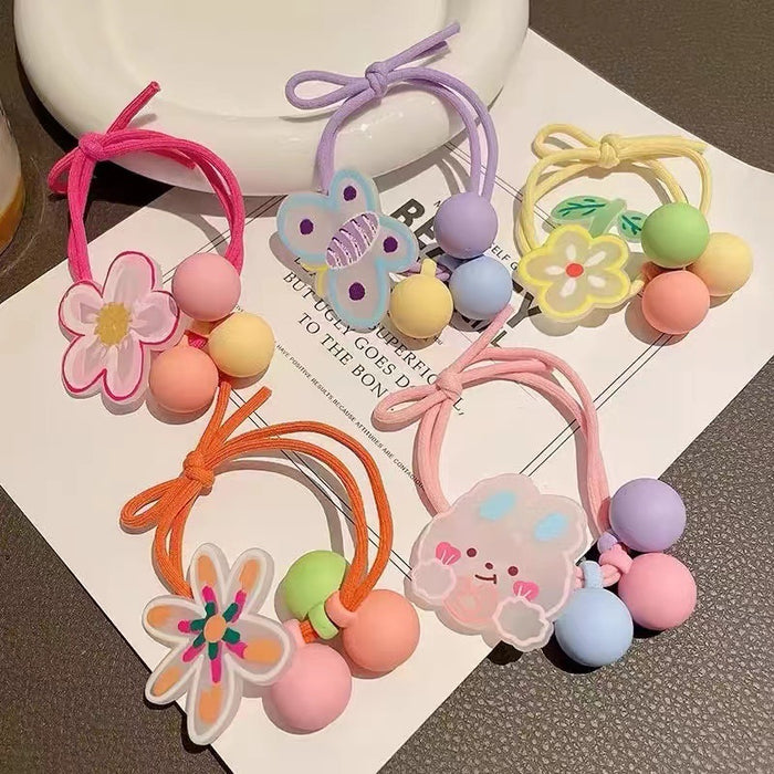 Wholesale Children's rubber band hair rope little girl hair high elastic hair band hair accessories girls do not hurt hair cute hair rope headdress