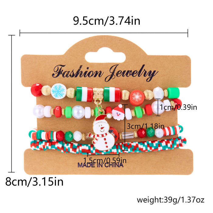 Wholesale Combination Bracelet Creative Colorful Acrylic Beaded Bracelet  suit