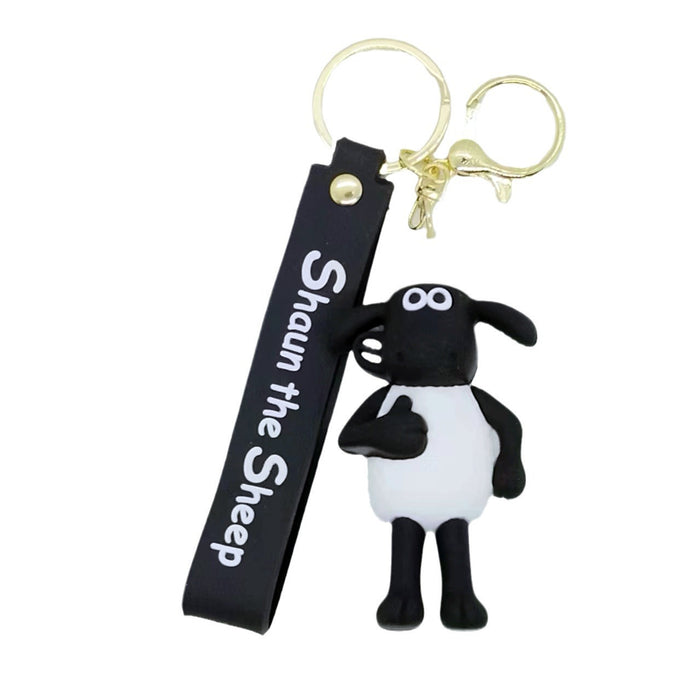 Wholesale Cartoon Sheep Silicone Keychain Bag Charm Car Key Accessory