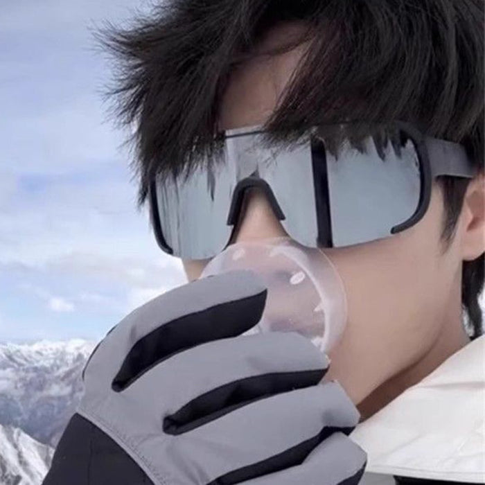 Wholesale Mountaineering and cycling glasses, personalized one-piece large frame goggles, windproof and sunscreen sunglasses