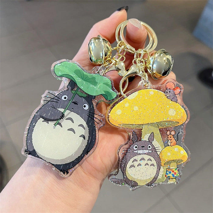 Wholesale 5pcs Cute Cartoon Double-Sided Acrylic Keychains with Glitter