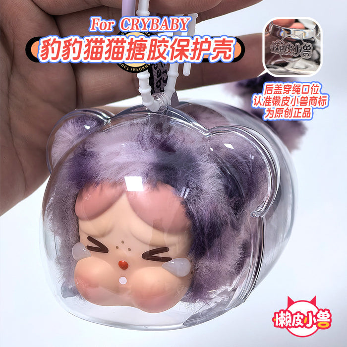 Wholesale  leopard cat series glue-elastic transparent protective case