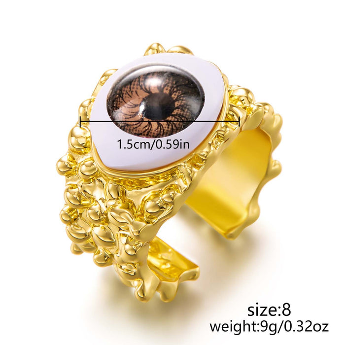 Wholesale blue eyes ring fashion grain eyes devil's eye opening adjustable ring