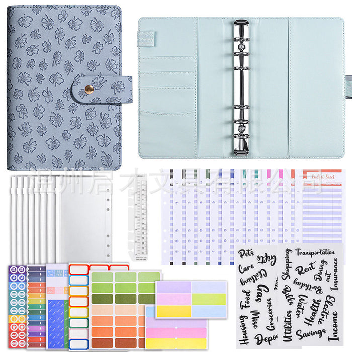 Wholesale Binder Customized Hand Ledger Leather Pu Loose-Leaf Cash Budget Ledger