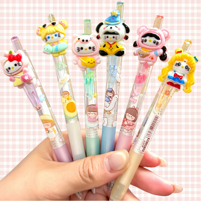 Wholesale 0. 5mm Push-Action Pen with Cartoon Resin Embellishment