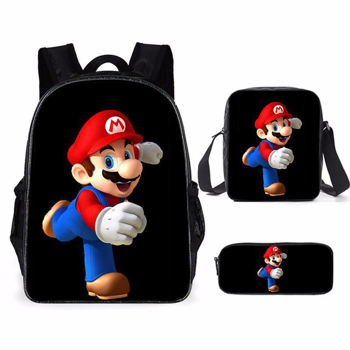 Wholesale Cartoon Backpack Primary and Secondary School Students Three-piece Schoolbag Backpack Shoulder Bag Pencil Case JDC-BP-Shangl001